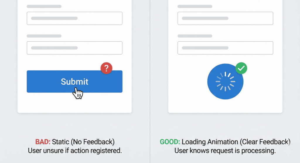 Comparison of static button vs button